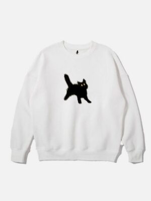 ￼BOHEL Crewneck BLACK CAT - Crewneck Fleece