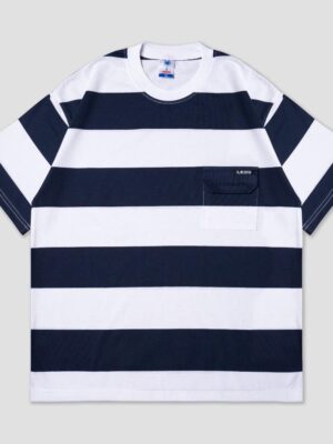 Lessegos Tshirt Oversize Stripe Pocket