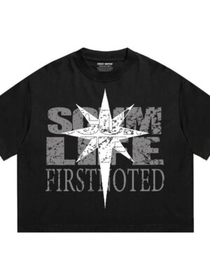 Hitam Kaos T-Shirt Vintage