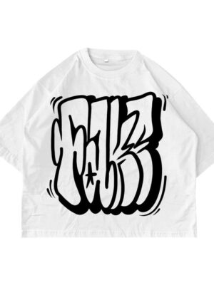 Fakelab Boxy Big Throw Up White Tshirt