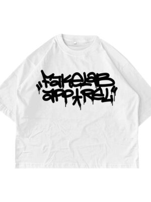 Fakelab Boxy Circle Marker White Tshirt