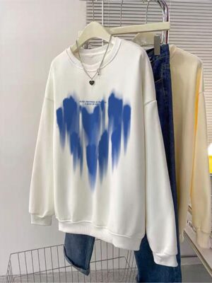Forteid.Print Blue Heart Crewneck