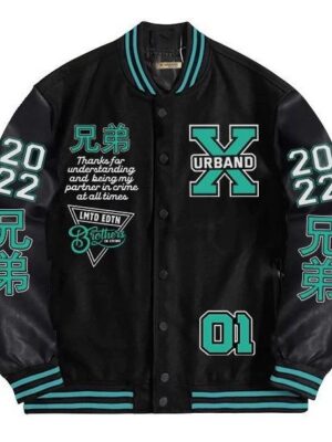 X Urband Absolute Varsity Jaket Brothers In Crime Full Embroideri