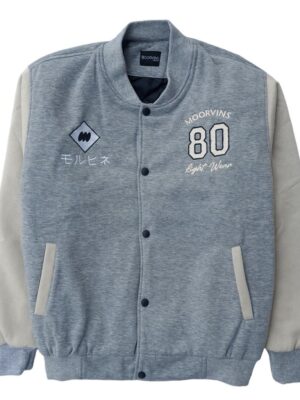 Moorvins Varsity Jaket Eighty Black Polar Fleece