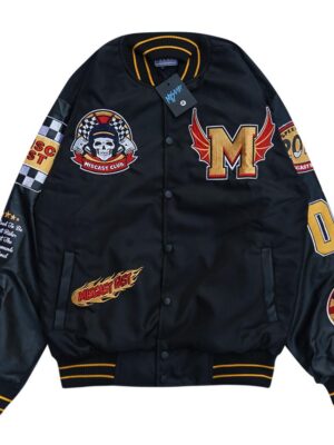 Miscast Varsity Jaket Vintage Dominic Black