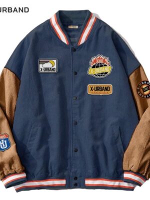 X U A Jaket Varsity Corduroy Baseball Vintage