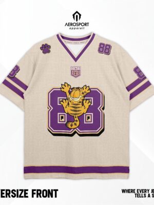 GARFIELD Oversize Streetwear Retro Jersey Oversized Baseball