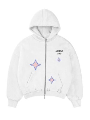 HHSCO - Hoodie Pria Boxy Zipper Shiny White Original