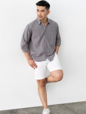 Heluzka Kemeja Lengan Panjang Linen Look - Vigo Series