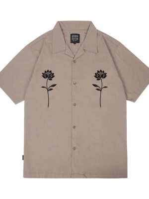 Rown Division Official Relax Shirt - Rowndvsn Kemeja Bowling Stoller Khaki