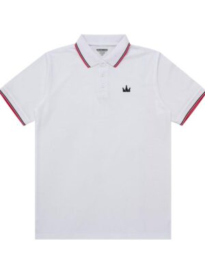 Screamous Polo Shirt CROWN LINE BLACK WHITE